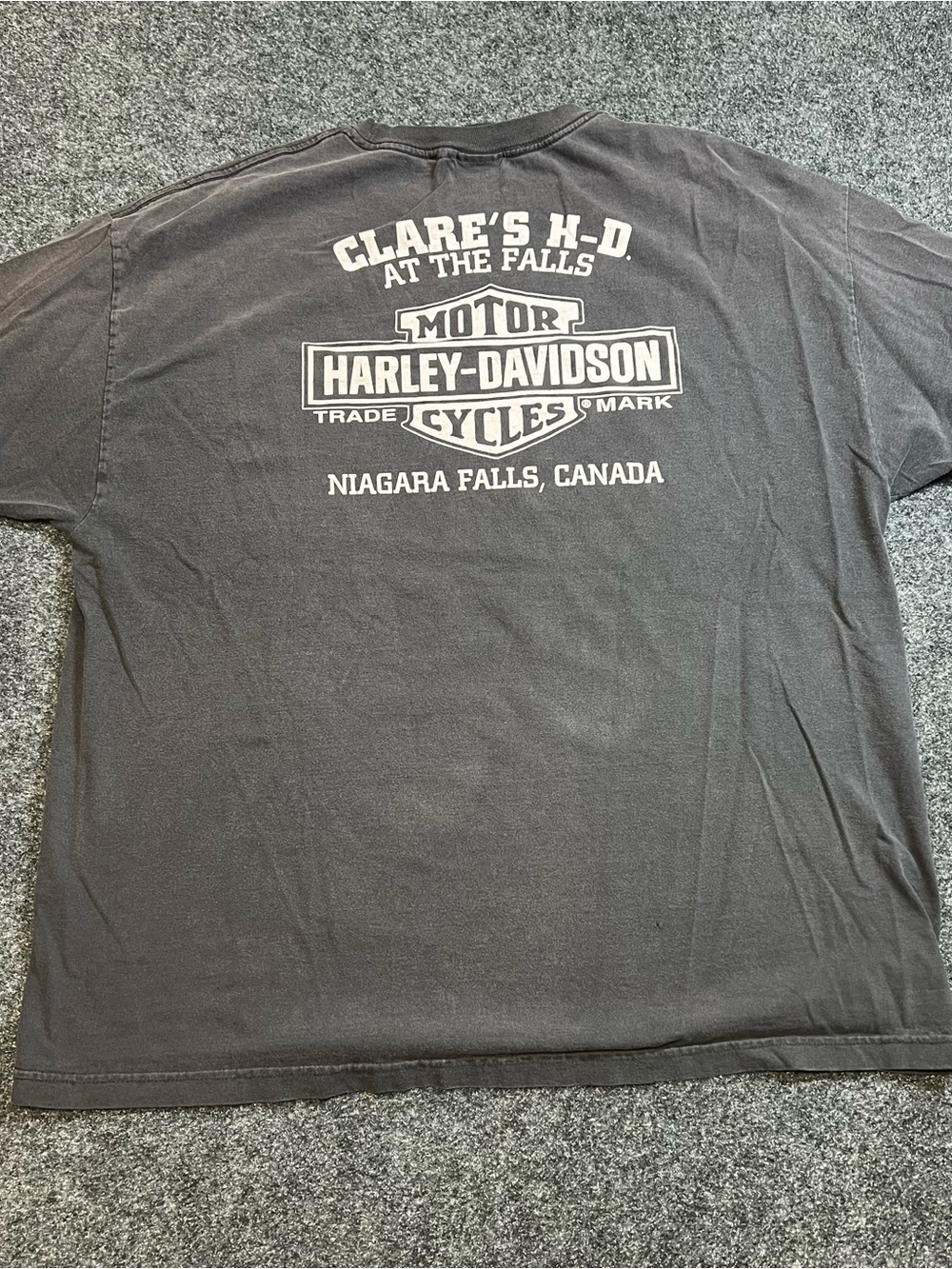 Vintage Harley Davidson Niagara Falls Canada T-Shirt 2XL Faded Biker Tee
